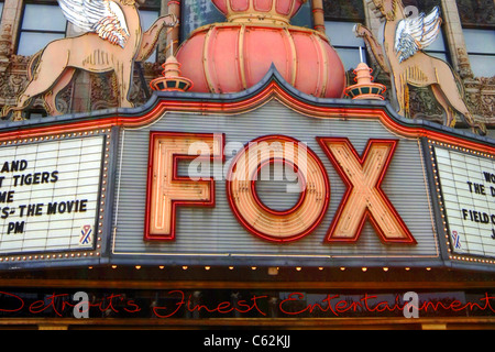 Das Fox Theater in Downtown Detroit Stockfoto