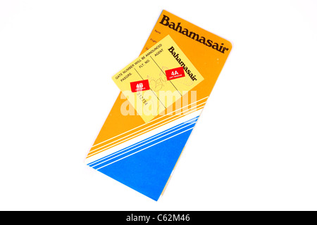 Bahamas Air Airlines Flug Tickets und Bordkarten Stockfoto