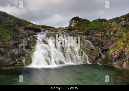 Wasserfall auf der Allt Dearg Mor, Isle Of Skye, innere Hebriden, Schottland Stockfoto