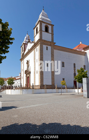 Santa Maria da Devesa Kirche in Castelo de Vide, Portalegre, Alto Alentejo, Portugal. Stockfoto