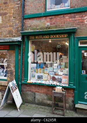 Der Rutland Buchhandlung in Uppingham, Rutland, UK Stockfoto