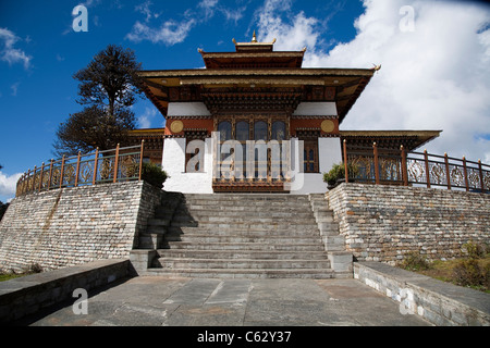 Tempel / Kloster am Dochu La Pass, Bhutan, Asien Stockfoto