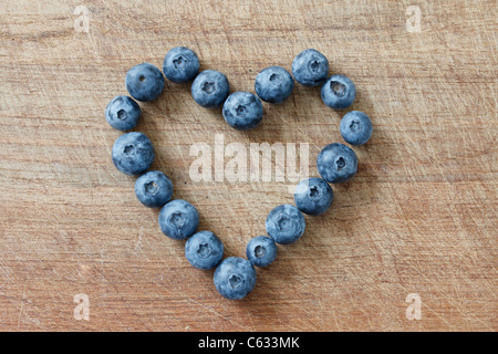 Heidelbeeren in einem Studio fotografiert Stockfoto