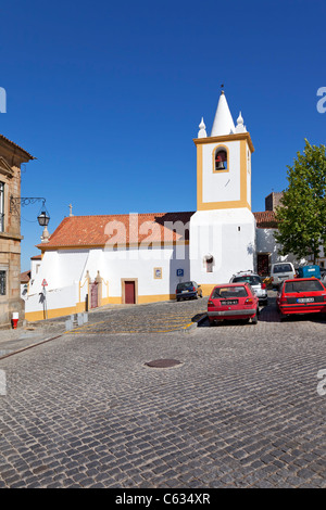 São João Kirche in Castelo de Vide, Portalegre, Alto Alentejo, Portugal. Stockfoto