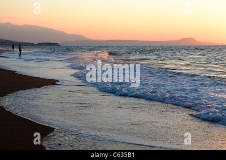 Sonnenuntergang in Rethymnon Kreta Stockfoto