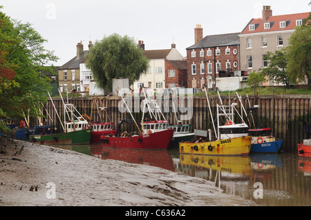 Angelboote/Fischerboote in Boston Lincolnshire UK Stockfoto