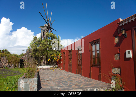 Alte Windmühle bei Garafia, La Palma, Kanarische Inseln, Spanien, Europa Stockfoto