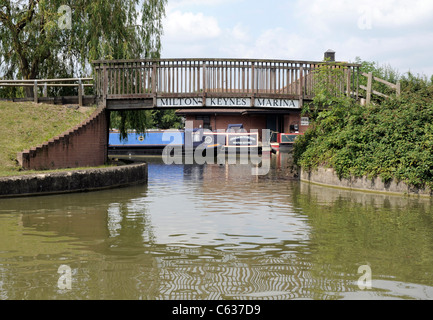 Milton Keynes Marina am Grand Union Canal Stockfoto