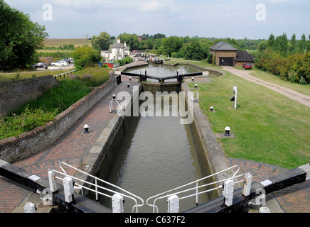 Die drei Schleusen am Grand Union Canal, in der Nähe von Soulbury und Stoke Hammond - zwischen Milton Keynes und Leighton Buzzard Stockfoto