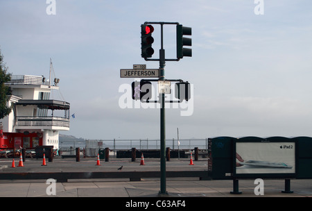 Ampel auf Jefferson - San Francisco Stockfoto