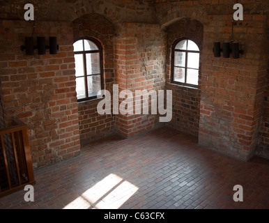 Innere der Wohnung der mittelalterlichen Burg Stockfoto