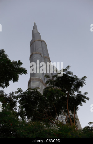 Burj Khalifa ist das höchste Gebäude in der Welt, Dubai, Vereinigte Arabische Emirate Stockfoto