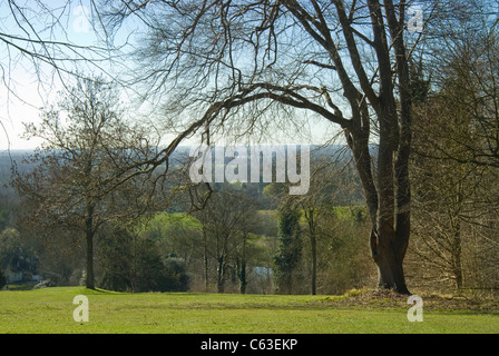 Parklandschaft am alten Renaissance Haus in Berkshire, England in der Nähe von Henley-on-Thames Stockfoto