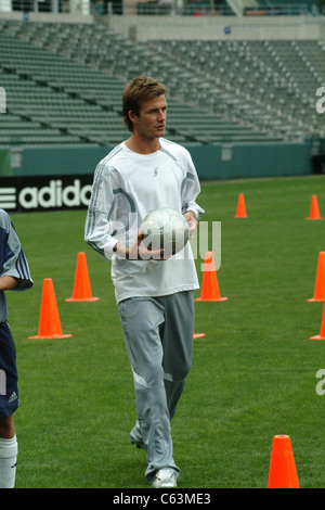 David Beckham bei der Pressekonferenz für David Beckham startet Home Depot Soccer Academy, The Home Depot Center Stadium Club, Stockfoto