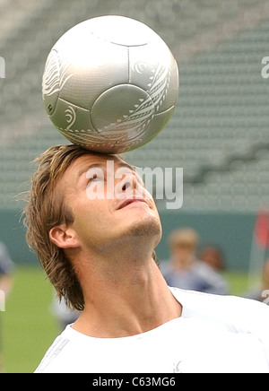 David Beckham bei der Pressekonferenz für David Beckham startet Home Depot Soccer Academy, The Home Depot Center Stadium Club, Stockfoto