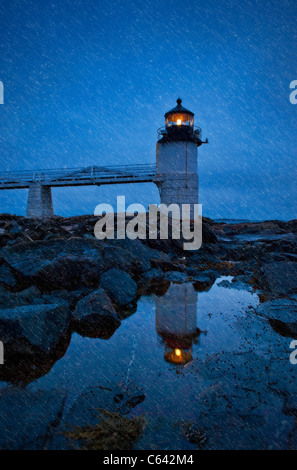 Marshall Point Light Station, Port Clyde, Maine, USA. Est. 1832 Stockfoto