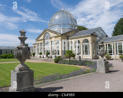 Außenseite des großen Konservatoriums Syon Park von Charles Fowler 1826 erbaut Stockfoto