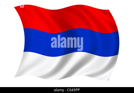 Serbien Flagge Stockfoto