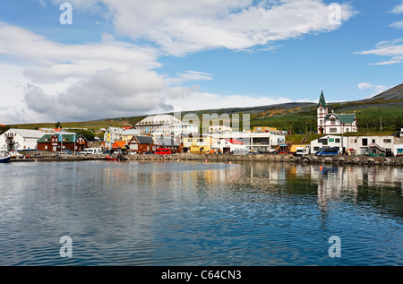 Der Hafen, Husavik, Island Stockfoto