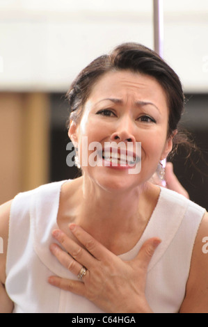 Ann Curry auf der Bühne für NBC heute zeigen Konzert mit Lady Gaga, Rockefeller Plaza, New York, NY 9. Juli 2010. Foto von: Rob Rich/Everett Collection Stockfoto