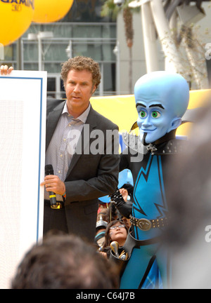 Will Ferrell, Megamind bei einem öffentlichen Auftritt für DreamWorks Animation & Guinness World Records größten Superhelden treffen In Stockfoto