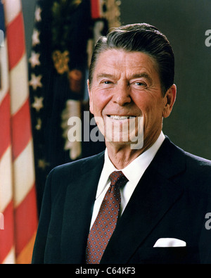 RONALD REAGAN als 40. Präsident der Vereinigten Staaten im Jahr 1981 Stockfoto