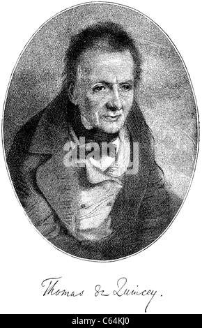 THOMAS DE QUINCEY (1785-1859), englischer Schriftsteller aus der Frontespiece von seinem die Revolte von den Tataren veröffentlicht im Jahre 1837 Stockfoto