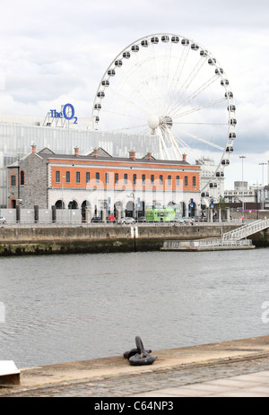 O2-Arena und Augenhöhe Dublins Irlands Stockfoto