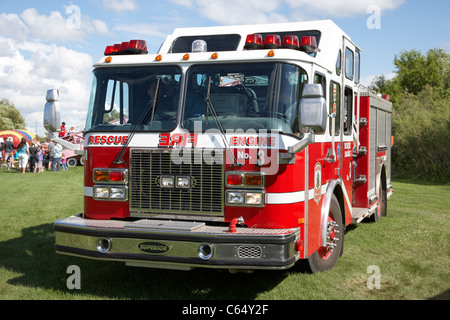 Saskatoon Feuer Schutzdienste Motor Rettungsfahrzeug Saskatchewan Kanada Stockfoto