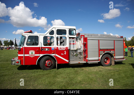 Saskatoon Feuer Schutzdienste Motor Rettungsfahrzeug Saskatchewan Kanada Stockfoto