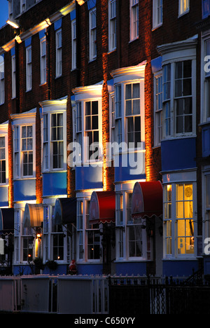 Eine schöne Reihe von georgischen fronted Häuser in Weymouth UK Stockfoto