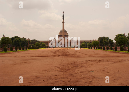 Parlament House (Sansad Bhavan), Krönung Park, New Delhi, Indien. Stockfoto