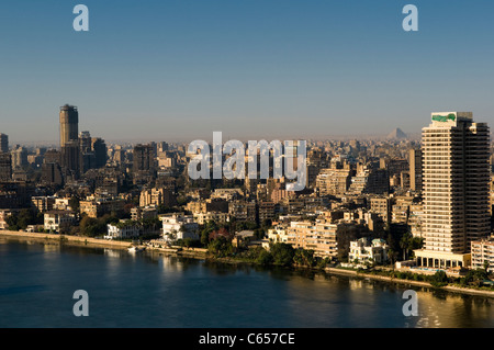 Nil und die Stadt von Kairo Ägypten Stockfoto