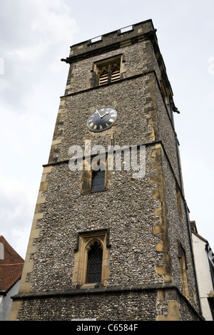 Der mittelalterliche Glockenturm / mittelalterliche Belfried, St / Saint Albans. Hertfordshire. VEREINIGTES KÖNIGREICH. – Zwischen 1403 und 1412 erbaut. Stockfoto