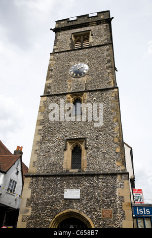 Der mittelalterliche Glockenturm / mittelalterliche Belfried, St / Saint Albans. Hertfordshire. VEREINIGTES KÖNIGREICH. – Zwischen 1403 und 1412 erbaut. Stockfoto