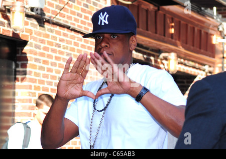 Jay-Z bei Talk show Auftritt für The Late Show with David Letterman - Mo, Ed Sullivan Theater, New York, NY 21. Juni 2010. Foto von: Gregorio T. Binuya/Everett Collection Stockfoto