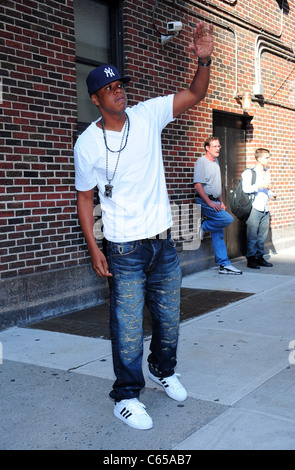 Jay-Z bei Talk show Auftritt für The Late Show with David Letterman - Mo, Ed Sullivan Theater, New York, NY 21. Juni 2010. Foto von: Gregorio T. Binuya/Everett Collection Stockfoto