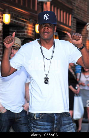 Jay-Z bei Talk show Auftritt für The Late Show with David Letterman - Mo, Ed Sullivan Theater, New York, NY 21. Juni 2010. Foto von: Gregorio T. Binuya/Everett Collection Stockfoto