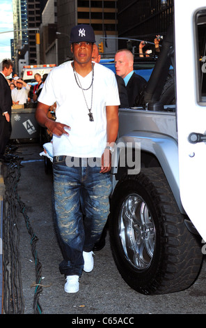 Jay-Z bei Talk show Auftritt für The Late Show with David Letterman - Mo, Ed Sullivan Theater, New York, NY 21. Juni 2010. Foto von: Gregorio T. Binuya/Everett Collection Stockfoto