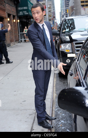 Joseph Gordon-Levitt, besucht die "Late Show With David Letterman" unterwegs für Promi-Schnappschüsse - Mittwoch, New York, NY 14. Juli 2010. Foto von: Ray Tamarra/Everett Collection Stockfoto