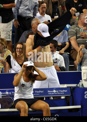 Andy Roddick in Anwesenheit für die WTT-Tennis-match zwischen der Sportimes New York und Philadelphia Freiheiten, Sporttime Stadion am Randalls Island, New York, NY 14. Juli 2010. Foto von: E.m. Dionisio/Everett Collection Stockfoto