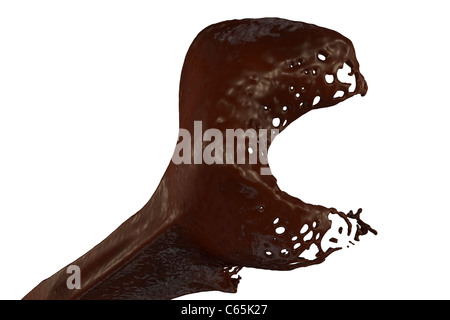 Schokolade Spritzen, isoliert auf weißem Hintergrund Stockfoto