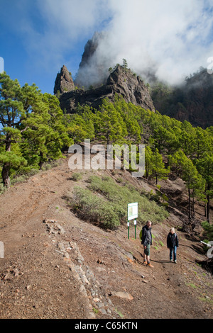 Der Berg La Cumbrecita Im Nationalpark Caldera de Taburiente, Berg La Cumbrecita in den Nationalpark Caldera de Taburiente Stockfoto