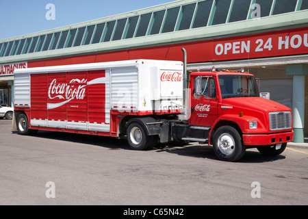 Coca-Cola Lieferwagen Saskatoon Saskatchewan Kanada Stockfoto