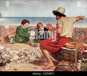 Die Kindheit von Raleigh von Sir John Everett Millais. Stockfoto