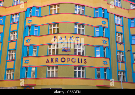 Palac Akropolis der Art-deco-Stil Palast von Rudolf Svoboda (1927) Zizkov Viertel Prag Tschechische Republik Europa Stockfoto