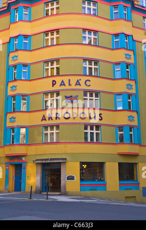 Palac Akropolis der Art-deco-Stil Palast von Rudolf Svoboda (1927) Zizkov Viertel Prag Tschechische Republik Europa Stockfoto