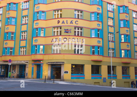 Palac Akropolis der Art-deco-Stil Palast von Rudolf Svoboda (1927) Zizkov Viertel Prag Tschechische Republik Europa Stockfoto