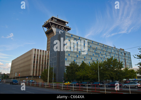 O2 Telefonica Prag zentrale Olsanska Straße Zizkov Bezirk Prag Tschechische Republik Europa Stockfoto