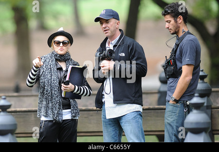 Madonna am Standort für Madonna Regie Dreharbeiten für W.E, Central Park, New York, NY 17. September 2010. Foto von: Kristin Stockfoto